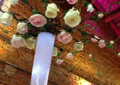 Mariage rose fleurs