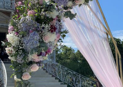 Décoration mariage château, pastel, lilas, rose, lavande, pourpre, décoration mariage chic et classe, Wedding design