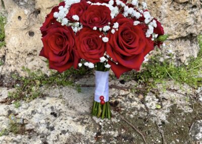 Bouquet mariage rose rouge