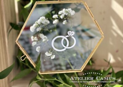 Alliance, support or, écrin alliance mariage chic