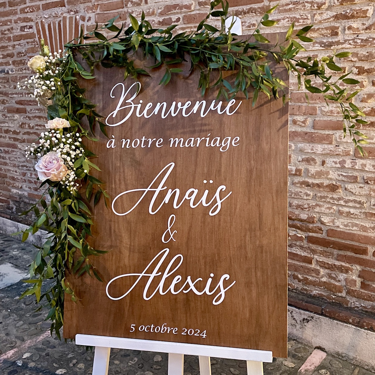 panneau bienvenue chevalet mariage