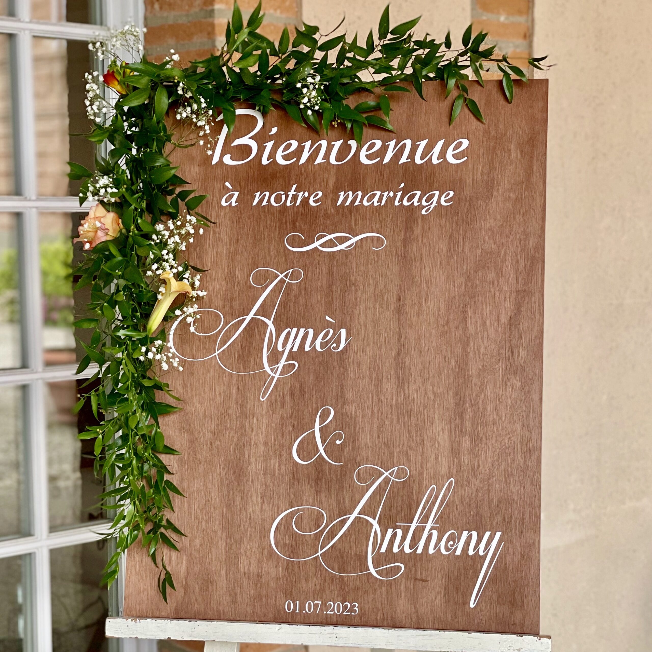 panneau bienvenue mariage sur mesure