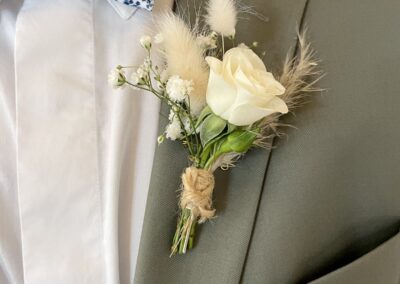 Boutonnière marié champêtre