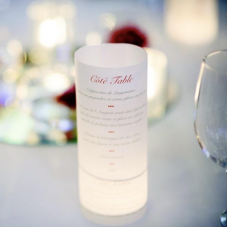 menu photophore bougie