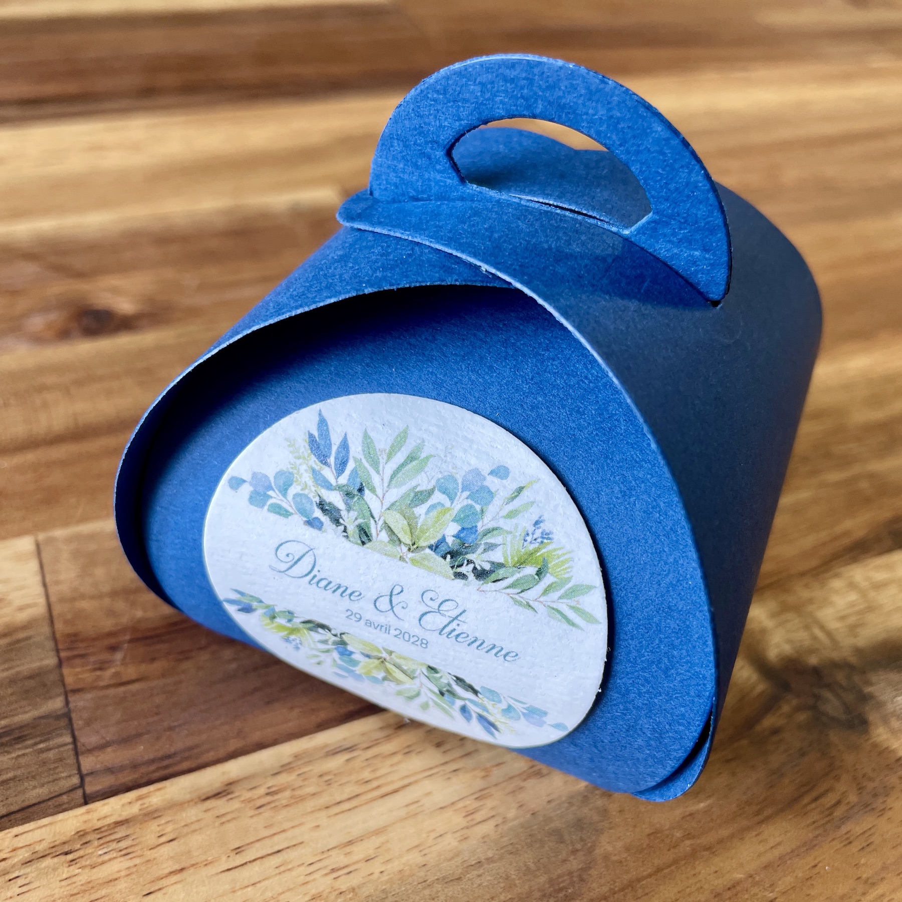 boite dragées bleu royal