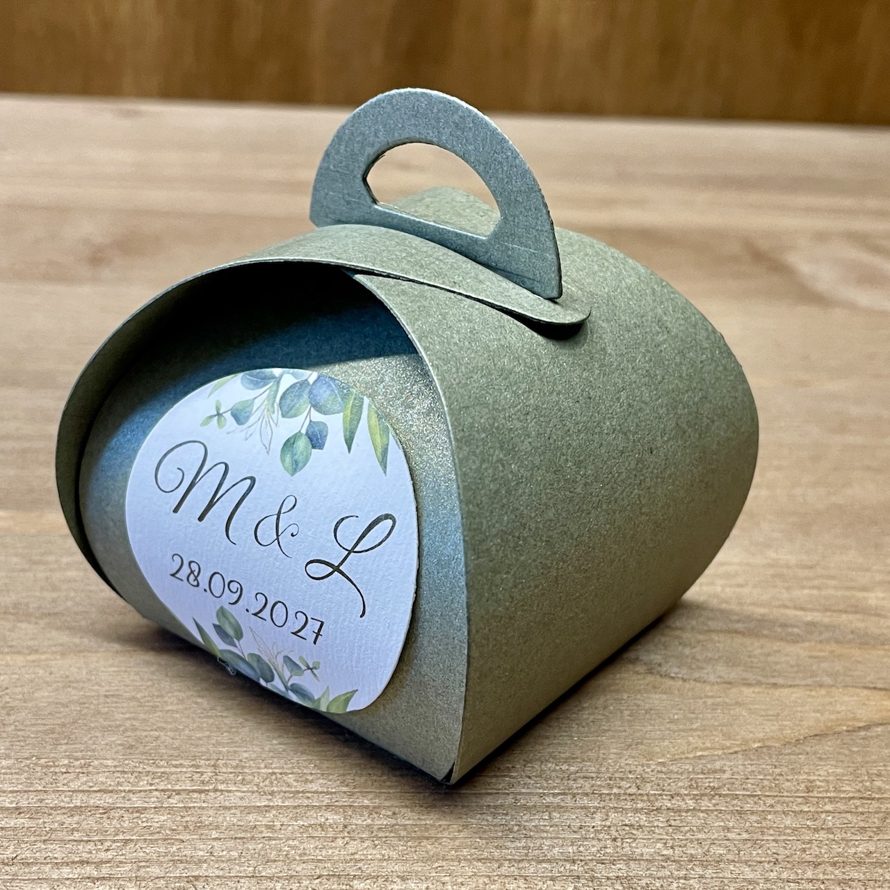 boite-dragees-vert-nacre boite dragées mariage chic