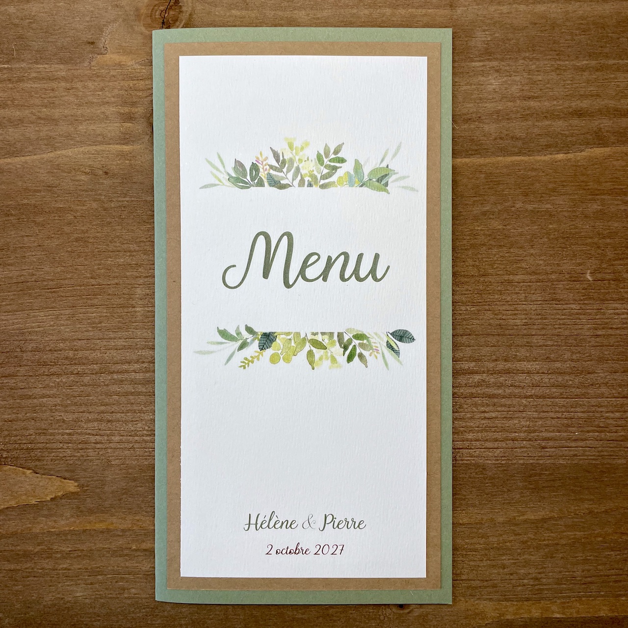 carte-de-menu-mariage-nature-champetre carte de menu mariage nature champêtre