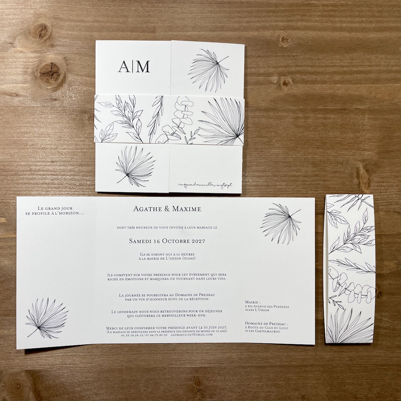 faire-part-mariage-palme faire-part mariage graphique