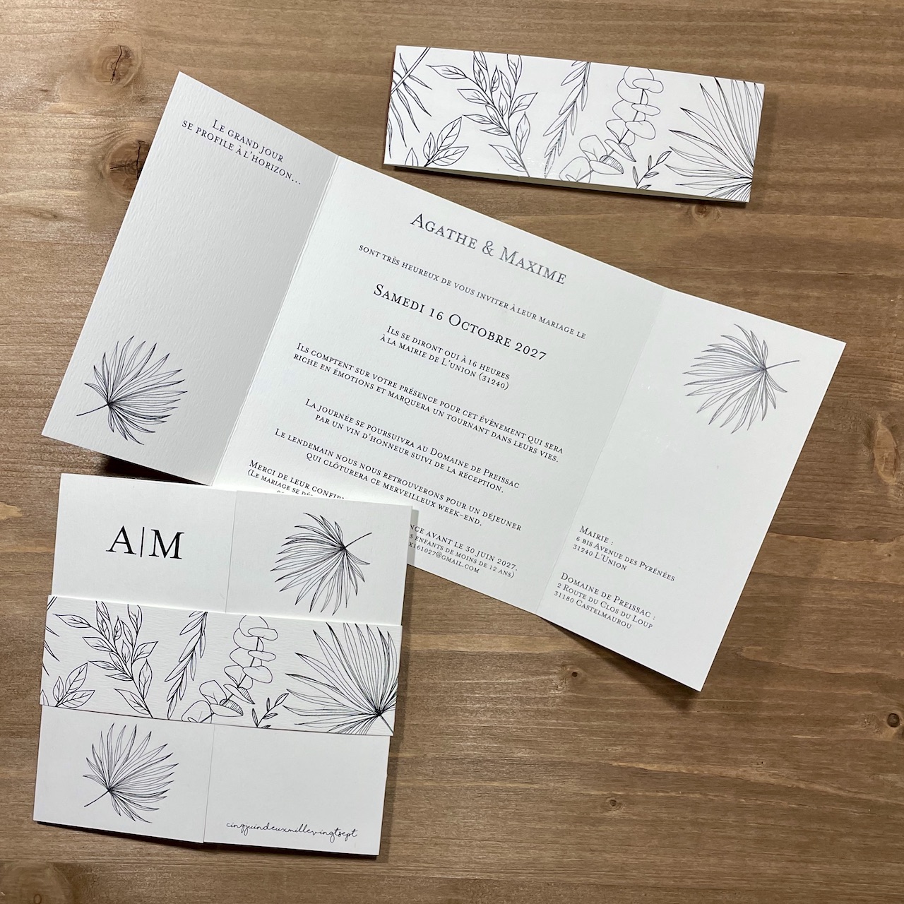fare-part-mariage-moderne faire-part mariage noir et blanc