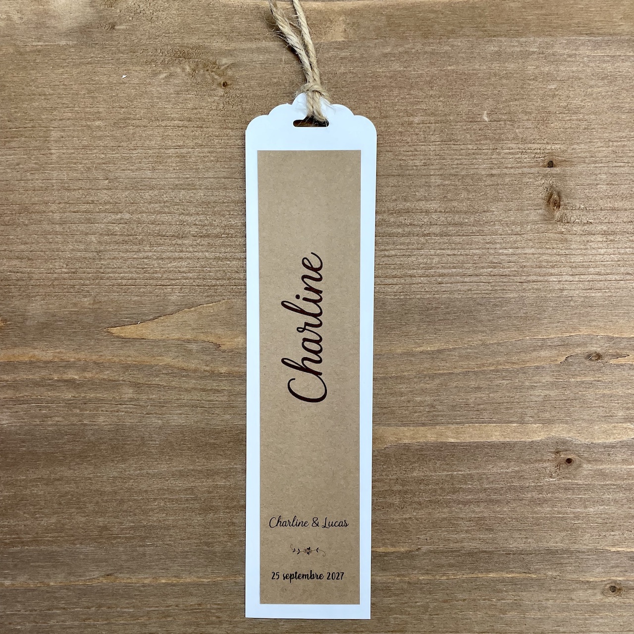 marque-place-marque-page marque-place mariage kraft