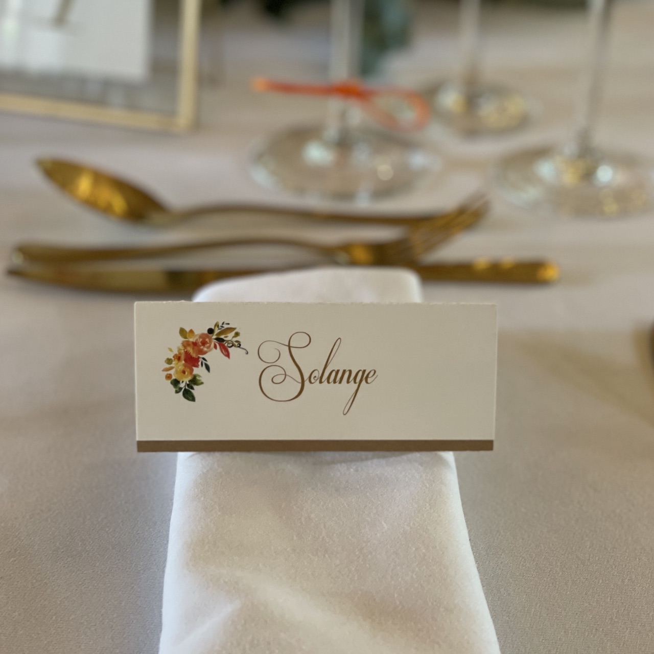 marque-place mariage élégant
