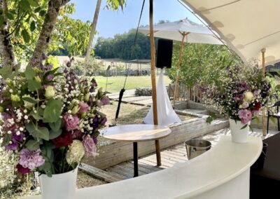 Décoration florale cocktail et vin d'honneur