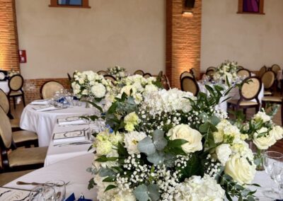 Composition florale vert et blanc