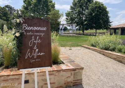 Panneau bienvenue chic et classe