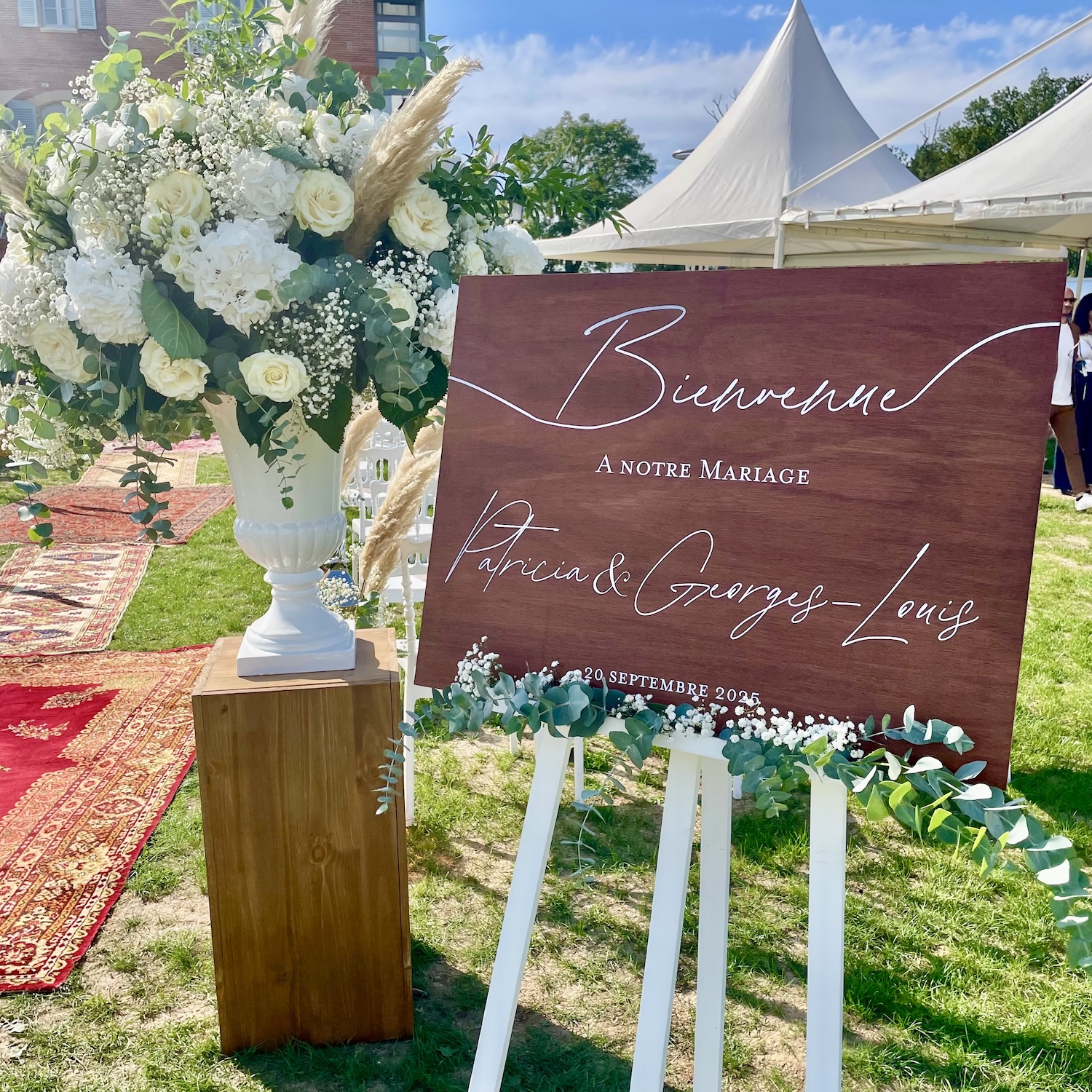 cadre de bienvenue mariage champêtre romantique