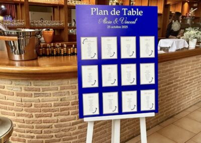 Plan de table Royal Bleu