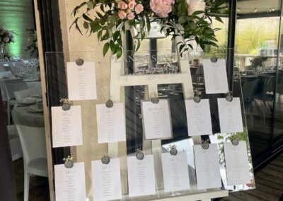 Plan de table plexi cachet de cire