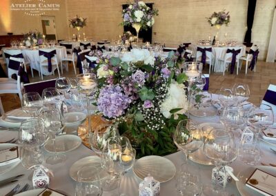 Décoration mariage blanc lilas