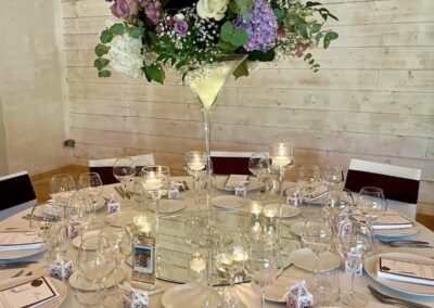 Décoration mariage lilas colorés